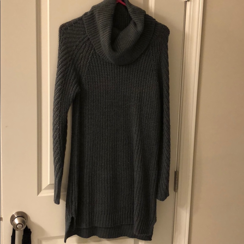 Charcoal Gray sweater dress